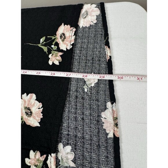 Buffalo David Bitton Shirt Womens 3X Black Floral Short Sleeve Cottagecore Boho - Picture 10 of 11